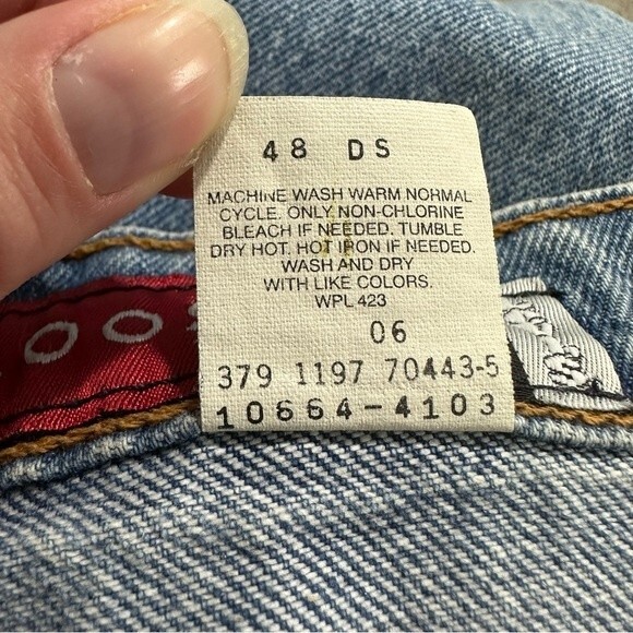 Levi’s The Silver Tab Loose Fit Hi-Rise Blue Denim Jeans Size 13 Juniors - Picture 14 of 14